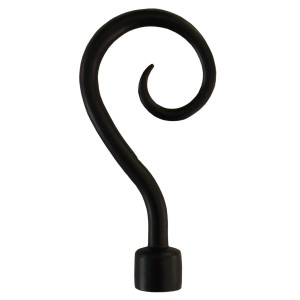 Cap galerie, carlig, 20 mm, negru