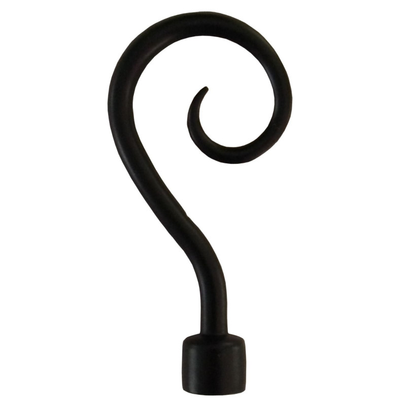Cap galerie, carlig, 20 mm, negru