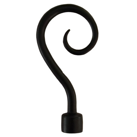 Cap galerie, carlig, 20 mm, negru