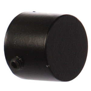 Cap galerie Endcap, 16 mm, negru