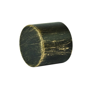 Cap galerie Endcap, negru auriu, 16 mm, set 2 bucati