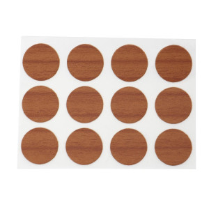 Capac autoadeziv, pentru mascare suruburi mobila, 13 mm, cires, set 12 bucati