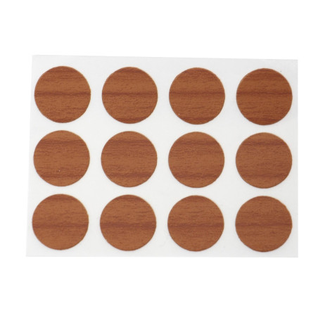 Capac autoadeziv, pentru mascare suruburi mobila, 13 mm, cires, set 12 bucati