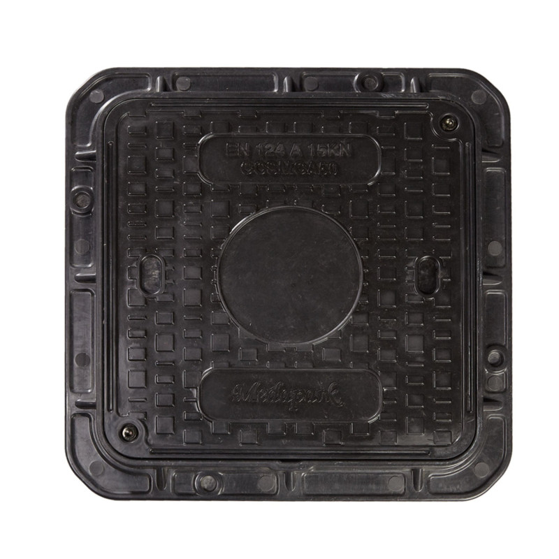 Capac compozit necarosabil, pentru zone cu trafic pietonal, 500 x 500 mm, A 15, CCSMCA50