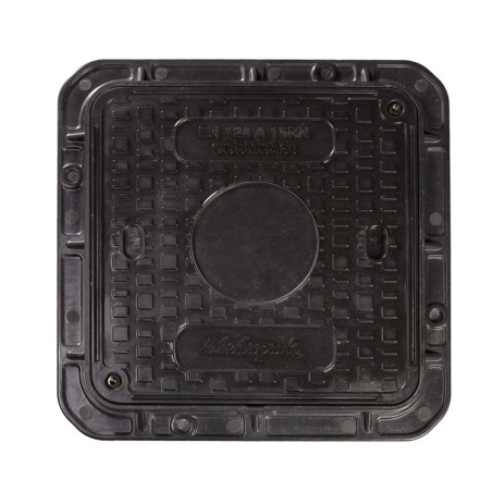 Capac compozit necarosabil, pentru zone cu trafic pietonal, 500 x 500 mm, A 15, CCSMCA50