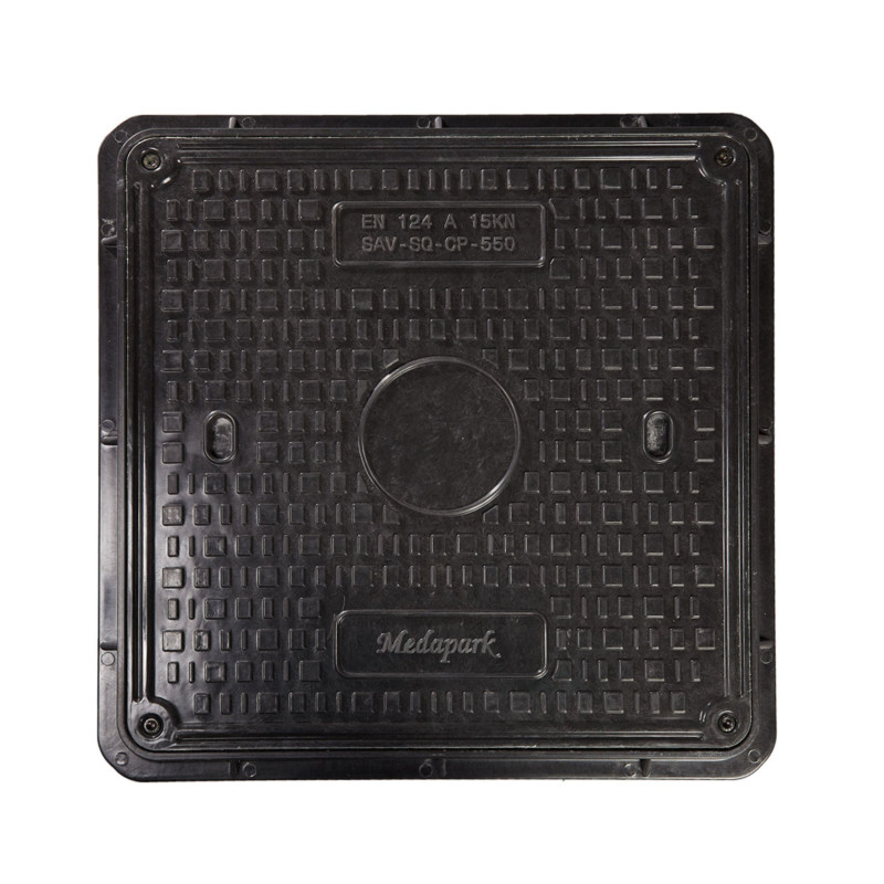 Capac compozit necarosabil, pentru zone cu trafic pietonal, 665 x 665 mm, A 15, CCSMCA68