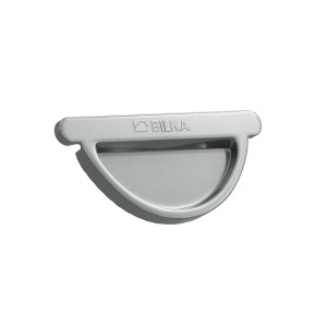 Capac de jgheab pentru sistem pluvial Bilka, metalic, argintiu (RAL 9006), lucios, D 125 mm