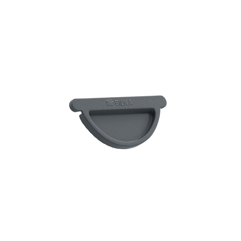 Capac de jgheab pentru sistem pluvial Bilka, metalic, grafit (RAL 7024), mat, D 125 mm