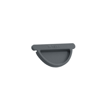 Capac de jgheab pentru sistem pluvial Bilka, metalic, grafit (RAL 7024), mat, D 125 mm