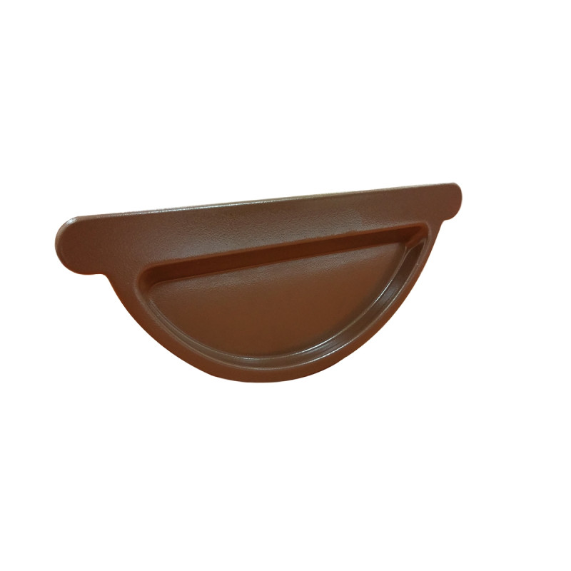 Capac de jgheab pentru sistem pluvial Bilka, metalic, maro (RAL 8017), lucios, D 150 mm