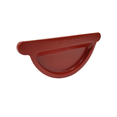 Capac de jgheab pentru sistem pluvial Bilka, metalic, rosu (RAL 3011), lucios, D 125 mm