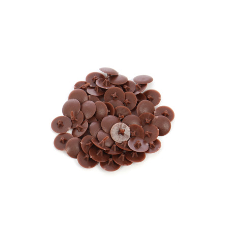 Capac plastic, pentru mascare suruburi mobila, PZ1, maro, set 50 bucati