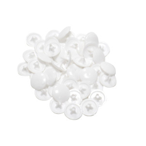 Capac plastic, pentru mascare suruburi mobila, PZ2, alb, set 50 bucati