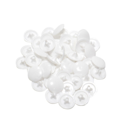 Capac plastic, pentru mascare suruburi mobila, PZ2, alb, set 50 bucati