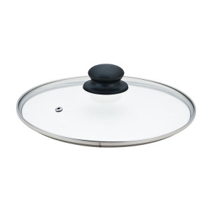 Capac, sticla, 22 cm, rotund, transparent