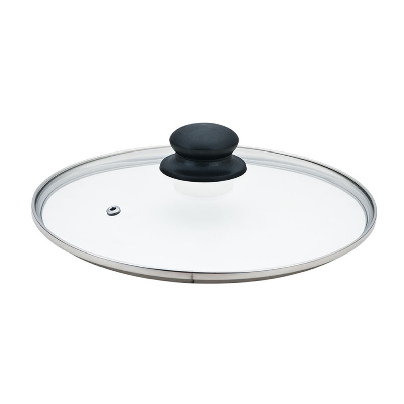 Capac, sticla, 22 cm, rotund, transparent