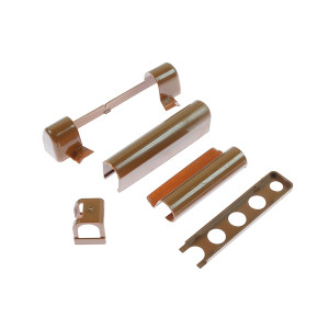 Capace mascare balamale ferestre, plastic, maro, 90 x 40 x 20 mm