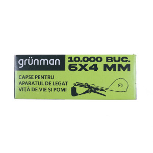 Capse pentru aparat de legat vie / pomi Grunman, metal, 10000 buc/cutie