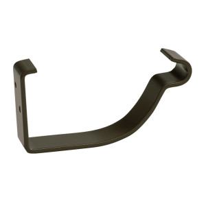Carlig combi jgheab pentru sistem pluvial, Bilka, metalic, maro inchis (RAL 8019), lucios, 125 mm