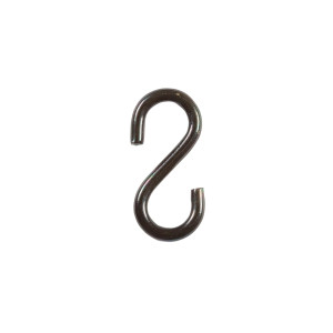 Carlig tip S, din fier forjat, 31.5 x 6 x 3.8 mm, set 2 bucati