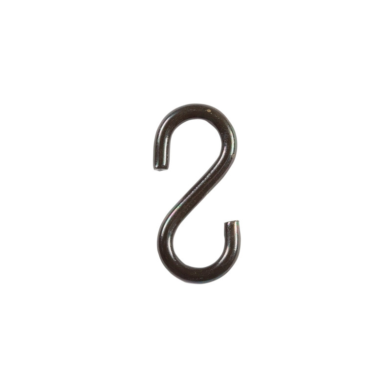Carlig tip S, din fier forjat, 31.5 x 6 x 3.8 mm, set 2 bucati