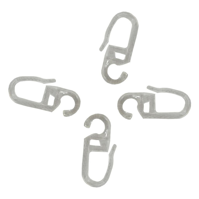 Carlige galerii, PVC, transparent, set 10 bucati
