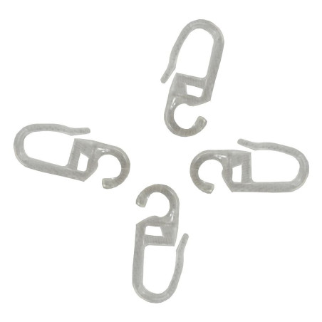 Carlige galerii, PVC, transparent, set 10 bucati