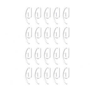Carlige simple, din plastic, pentru perdea, 3 mm, set 20 bucati