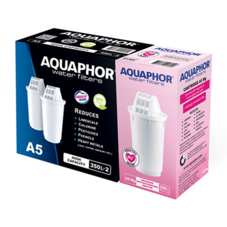 Cartus Aquaphor A5, 2 bucati + cartus Aquaphor A5 Mg, pentru cana filtrare apa potabila