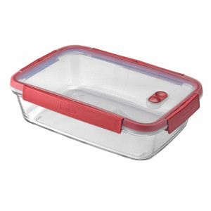 Caserola alimente, Curver Smart Cook, sticla, dreptunghiulara, transparenta, 2.3 L