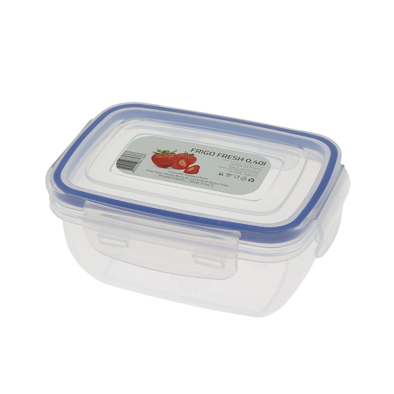Caserola alimente, Frigo Fresh, plastic, dreptunghiulara, transparenta, 0.4 L