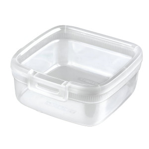 Caserola alimente, Snap Box, plastic, patrata, transparenta, 0.9 L