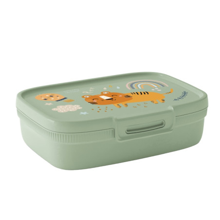Caserola alimente, Snap Box Wildlife, plastic, dreptunghiulara, verde, 1.3 L