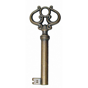 Cheie 765-35, din zamac, finisaj alama antica