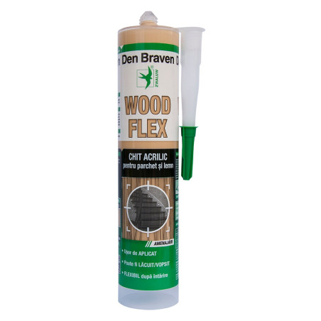 Chit acrilic pentru parchet si lemn, Den Braven Woodflex, cires, 280 ml