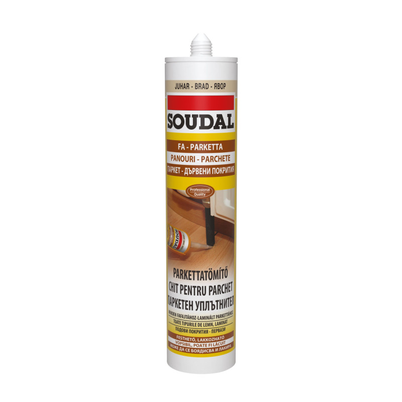Chit acrilic pentru parchet, Soudal, brad, 280 ml