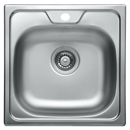 Chiuveta bucatarie inox anticalcar Doruq 1613, patrata, 50 x 50 cm, adancime cuva 15.5 cm