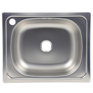 Chiuveta bucatarie inox satinat Doruq 1505 D, dreptunghiulara, cuva pe dreapta, 50 x 40 cm, adancime cuva 15 cm