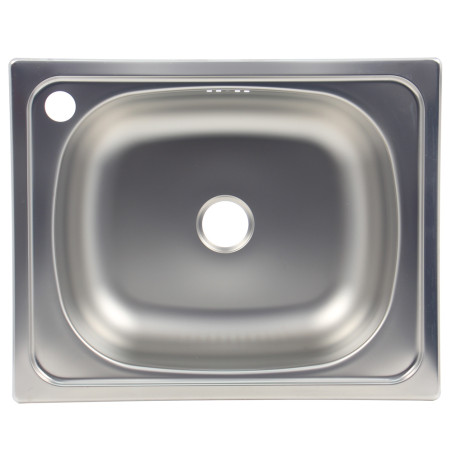 Chiuveta bucatarie inox satinat Doruq 1505 D, dreptunghiulara, cuva pe dreapta, 50 x 40 cm, adancime cuva 15 cm