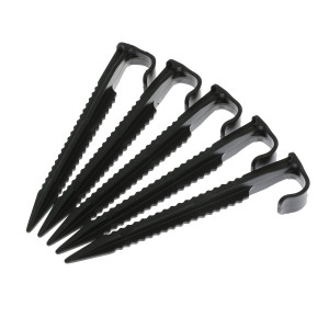 Clema pentru fixare tub pentru irigatii prin picurare, negru, polipropilena, 10 cm, set 5 bucati