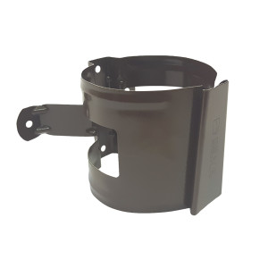 Colier burlan pentru sistem pluvial, Bilka, metalic, maro inchis (RAL 8019), lucios, D 90 mm