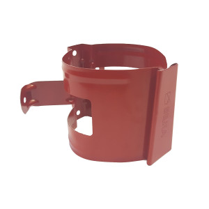 Colier burlan pentru sistem pluvial, Bilka, metalic, rosu (RAL 3011), lucios, D 90 mm