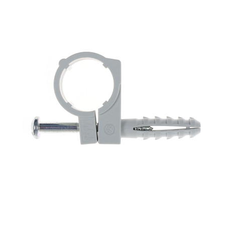 Colier din plastic, pentru tevi, Friulsider CTN, 20 mm + surub, 8 x 30 mm