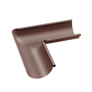 Coltar jgheab pentru sistem pluvial, interior Bilka, 90 grade, metalic, maro ciocolatiu (RAL 8017), mat, D 125 mm