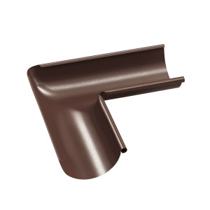 Coltar jgheab pentru sistem pluvial, interior Bilka, 90 grade, metalic, maro (RAL 8017), lucios, D 150 mm