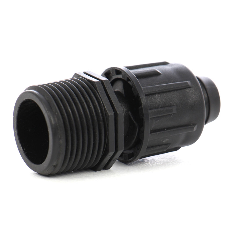 Conector pentru banda pentru irigatii prin picurare, negru, polipropilena, set 2 buc