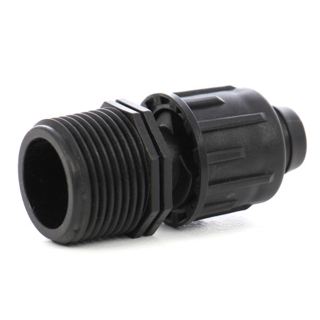 Conector pentru banda pentru irigatii prin picurare, negru, polipropilena, set 2 buc