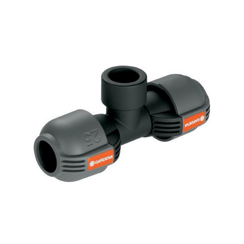 Conector T Gardena 02790-20, 25 mm, cu filet interior, plastic, 3/4 inch