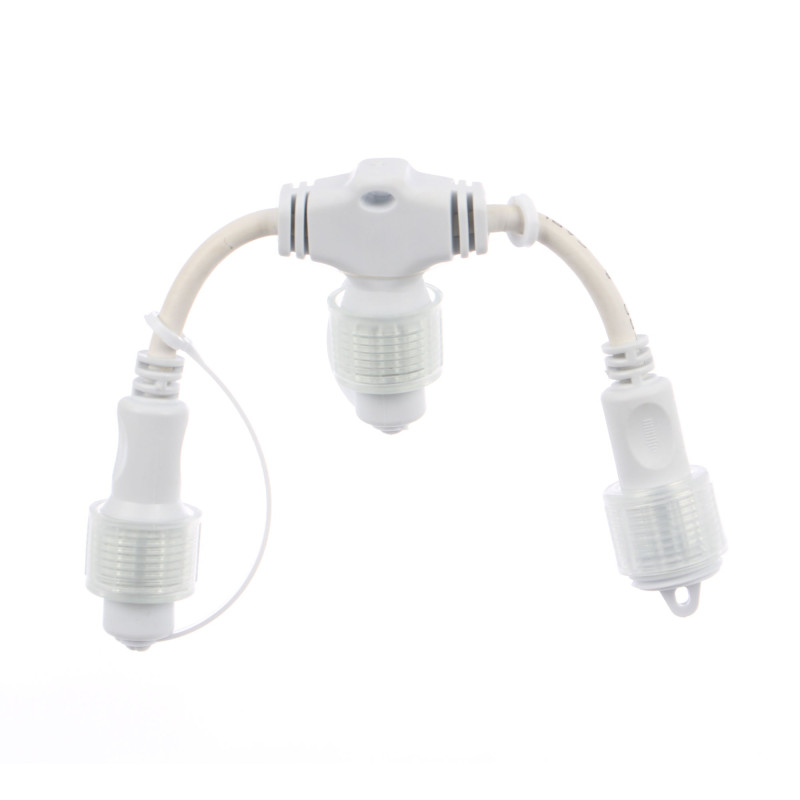 Conector T Hoff Net cablu alb