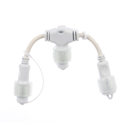 Conector T Hoff Net cablu alb